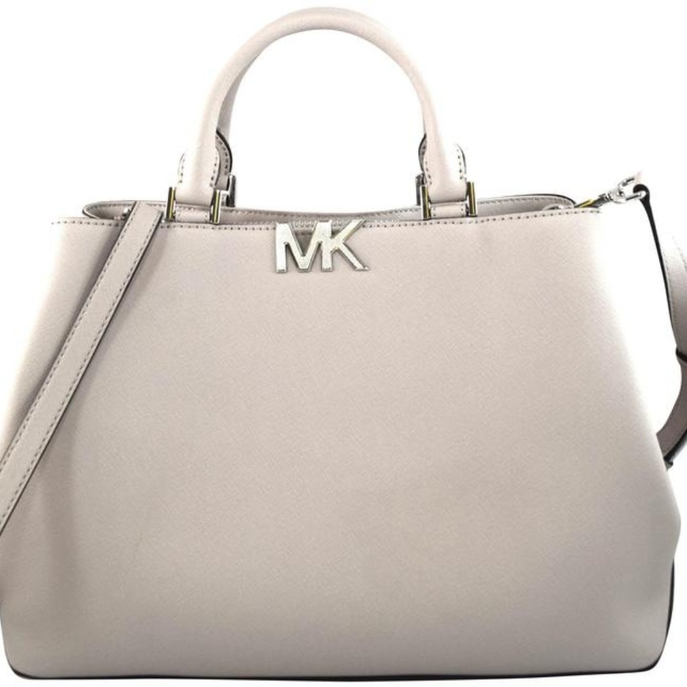 Michael Kors Florence Cement Grey Leather Satchel